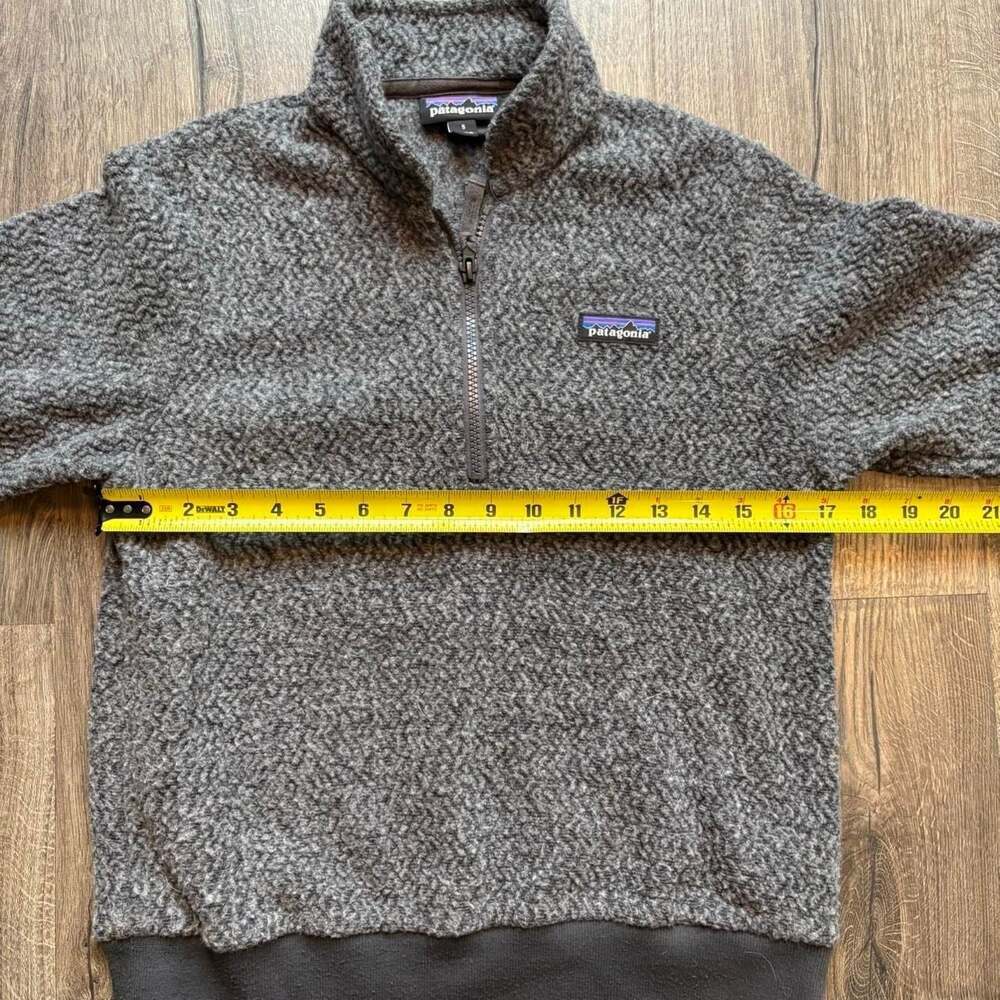 Patagonia Pile Fleece 1/4 Zip Pullover Grey Women's Small - Picture 4 of 6